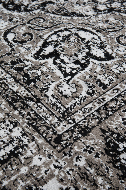 Tapis Nancy's Aguadilla - Classique - Noir - Viscose, Polyester, Caoutchouc - 160 cm x 230 cm x cm