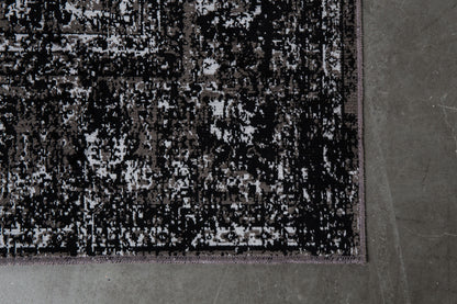 Nancy's Aguadilla Carpet - Classic - Black - Viscose, Polyester, Rubber - 160 cm x 230 cm x cm