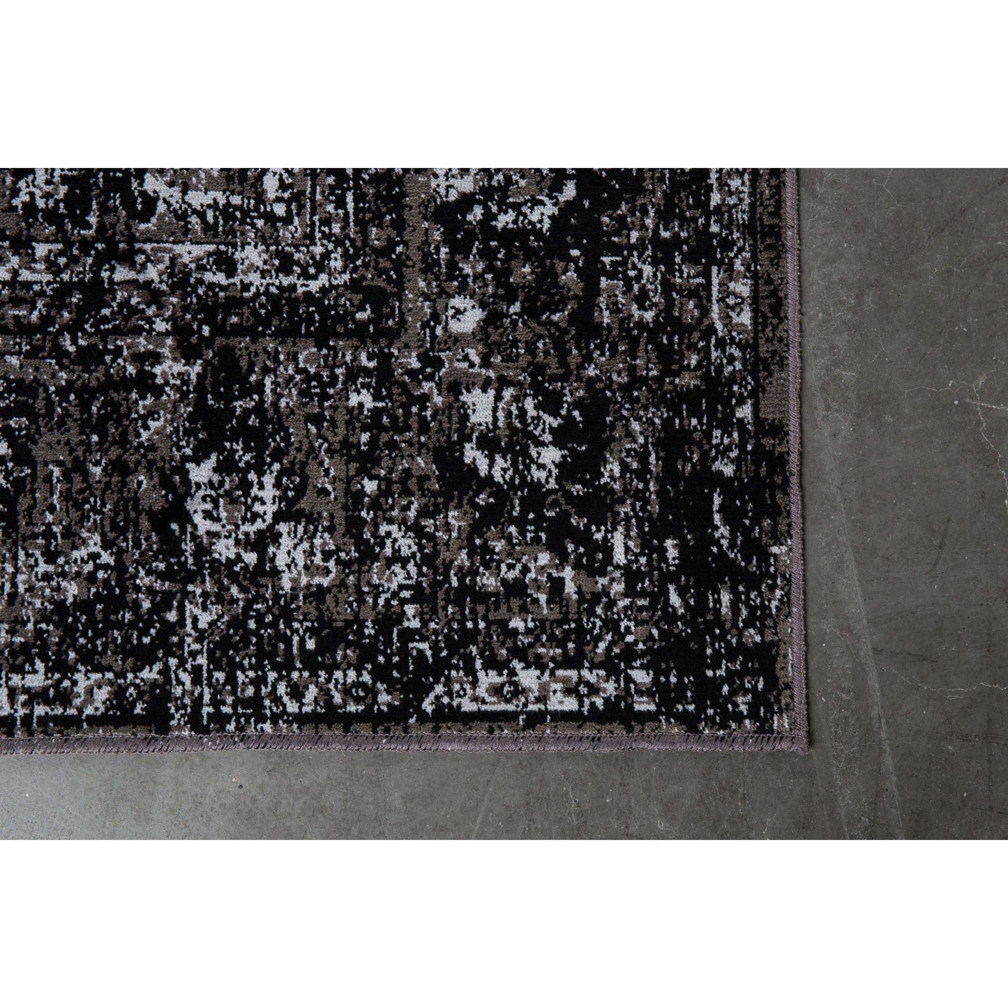 Tapis Nancy's Aguadilla - Classique - Noir - Viscose, Polyester, Caoutchouc - 160 cm x 230 cm x cm