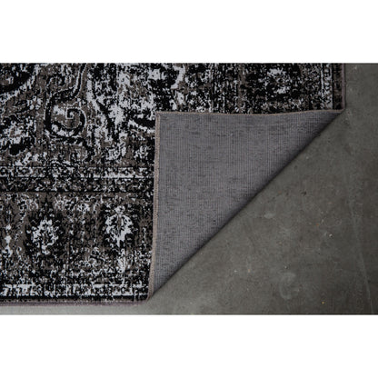 Tapis Nancy's Aguadilla - Classique - Noir - Viscose, Polyester, Caoutchouc - 160 cm x 230 cm x cm