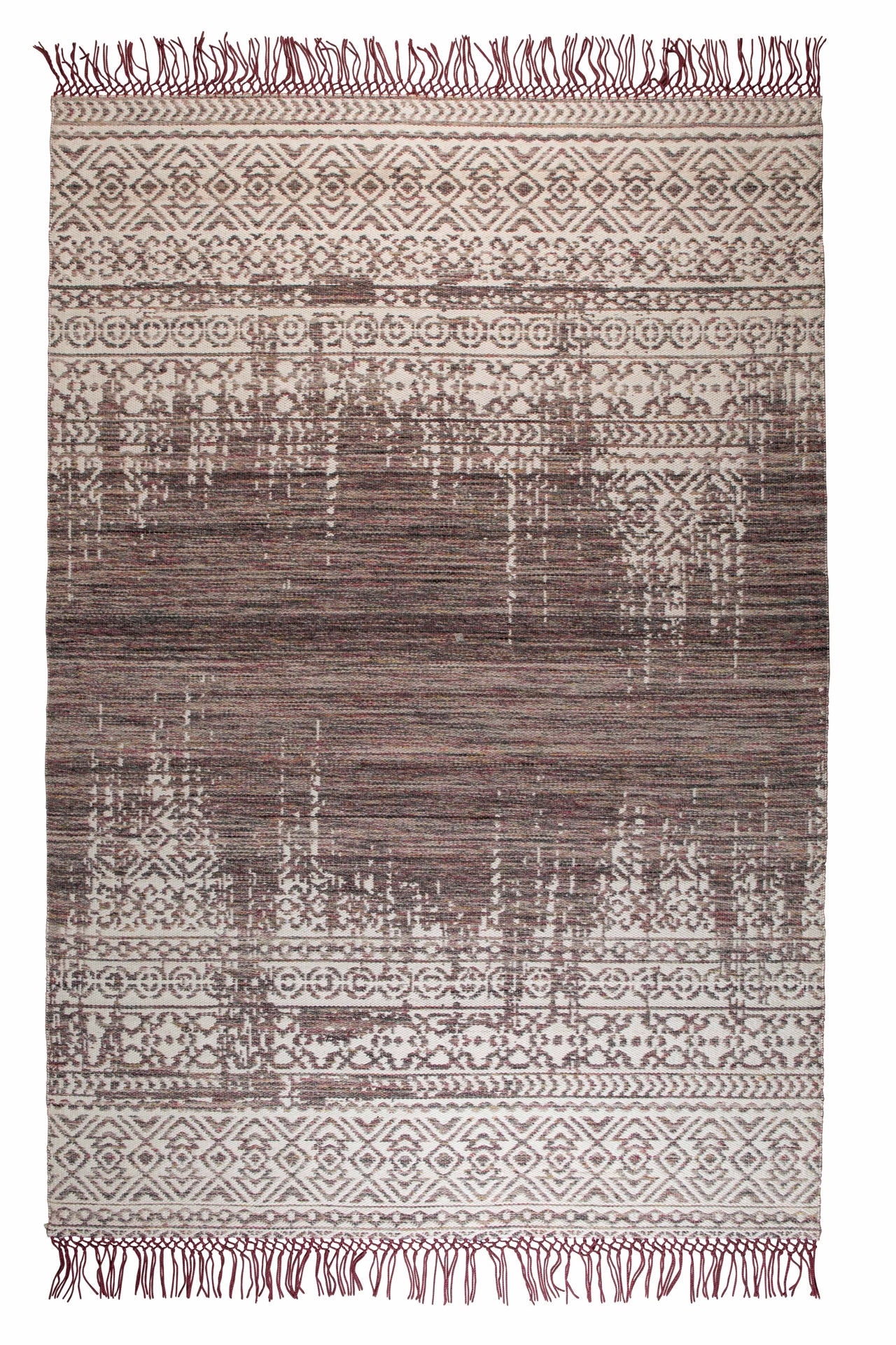 Tapis Nancy's Van Wert - Classique - Prune - Laine, Polyester, Coton - 200 cm x 300 cm x cm