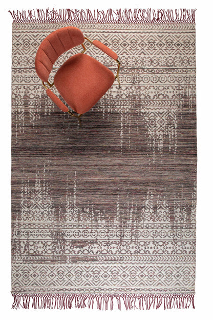 Tapis Nancy's Van Wert - Classique - Prune - Laine, Polyester, Coton - 200 cm x 300 cm x cm