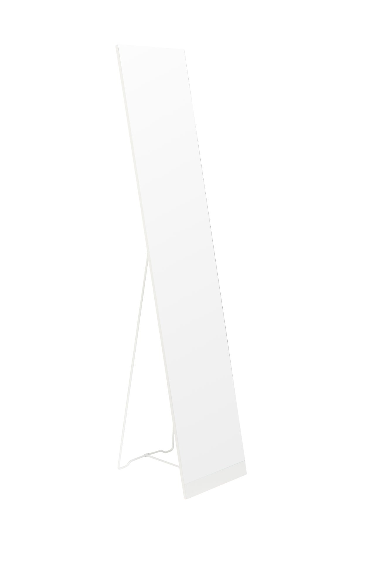 Miroir Wyndham de Nancy - Moderne - Blanc - Verre, Mdf, Acier - 36,5 cm x 30,5 cm x 147,5 cm