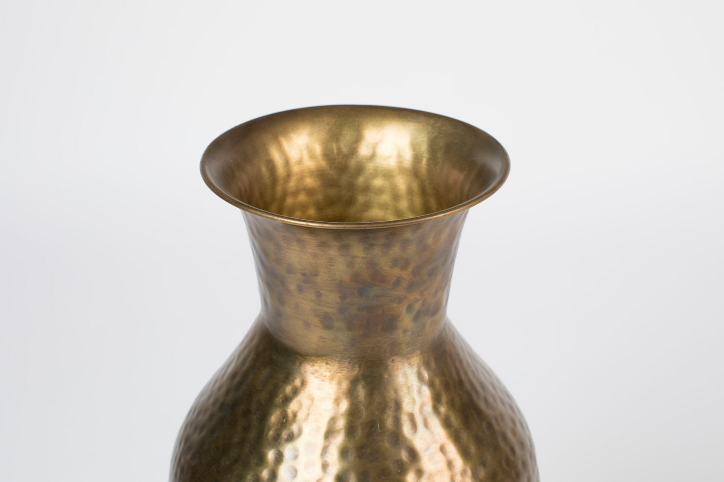 Nancy's Pasadena Hills Vase - Antique - Brass - Steel - 16 cm x 16 cm x 40 cm