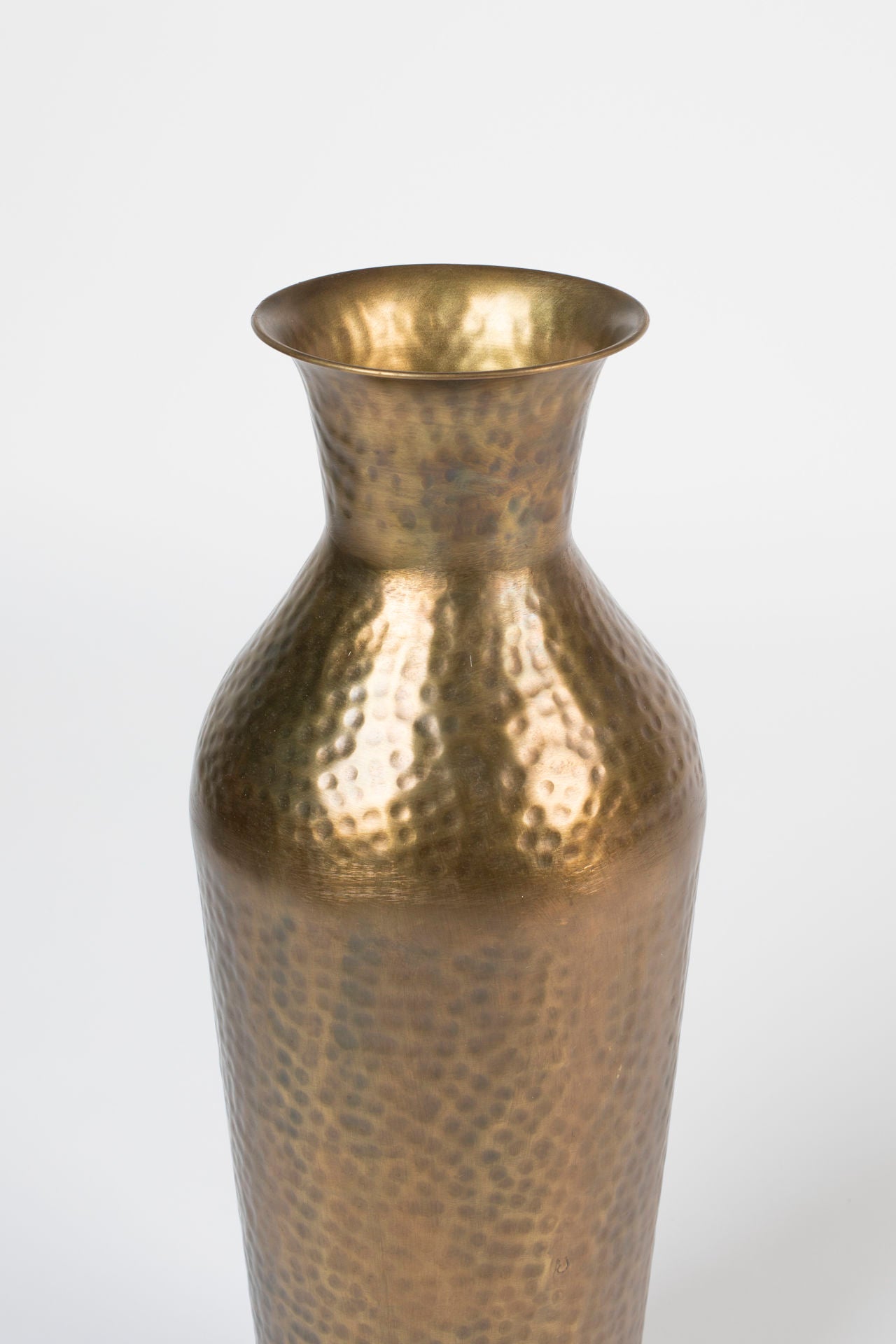 Nancy's Pasadena Hills Vase - Antique - Brass - Steel - 16 cm x 16 cm x 40 cm