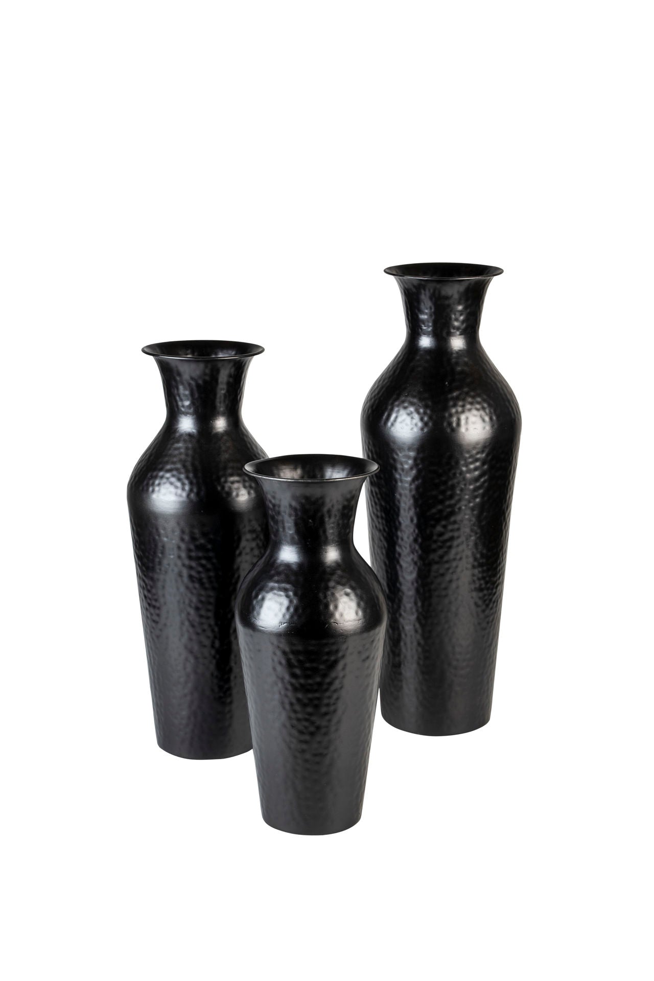 Nancy's Richmond Heights Vase - Antique - Black - Steel - 16 cm x 16 cm x 40 cm