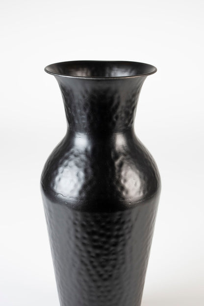 Nancy's Richmond Heights Vase - Antique - Black - Steel - 16 cm x 16 cm x 40 cm