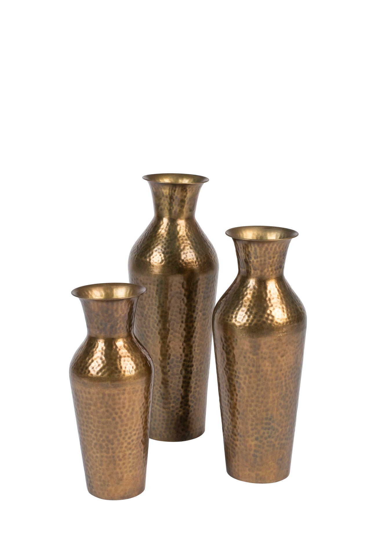 Nancy's San Diego Country Estates Vase - Antique - Brass - Steel - 18 cm x 18 cm x 49 cm