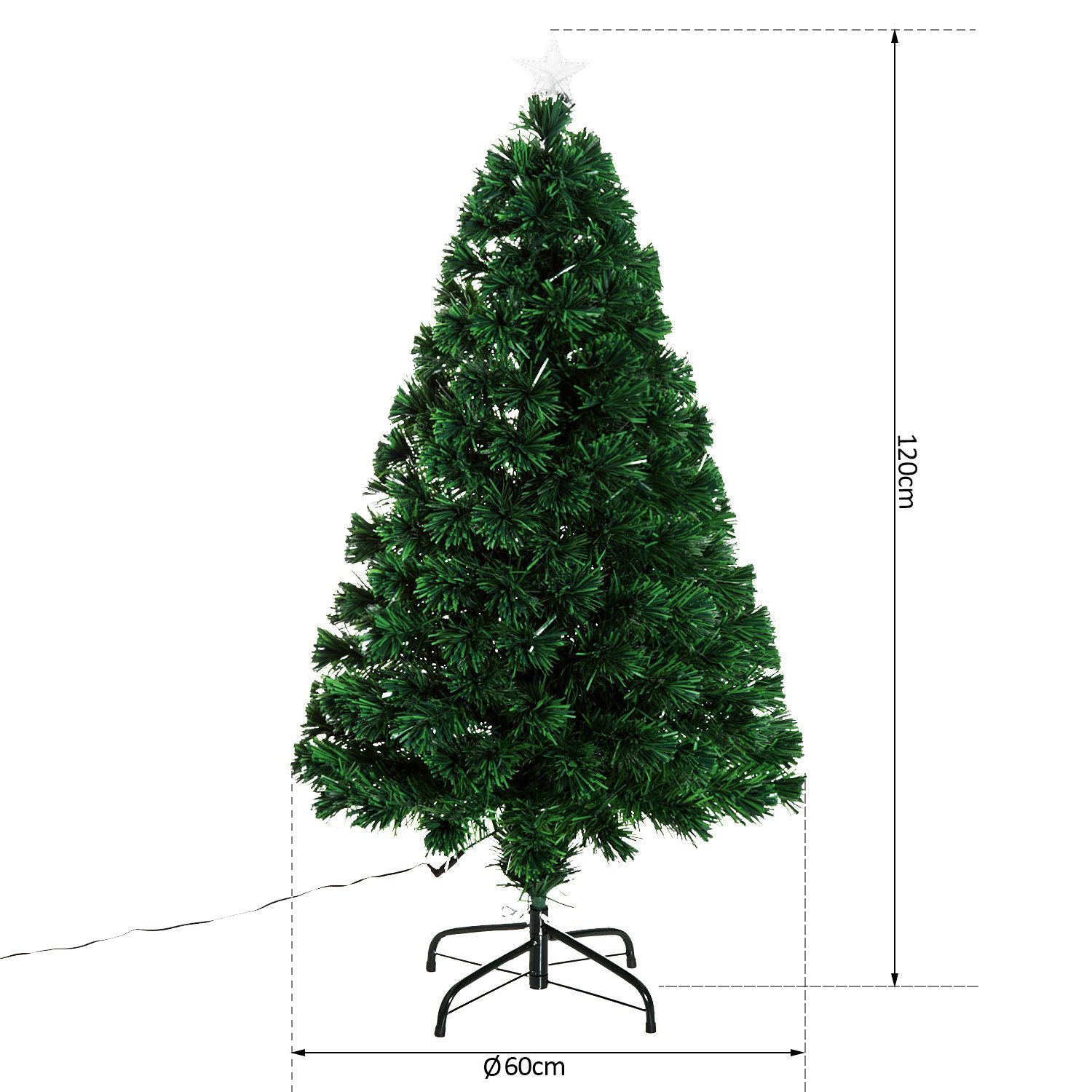 Nancy's Salmond Kerstboom - Groen - Metaal, Pvc - 23,62 cm x 23,62 cm x 47,24 cm
