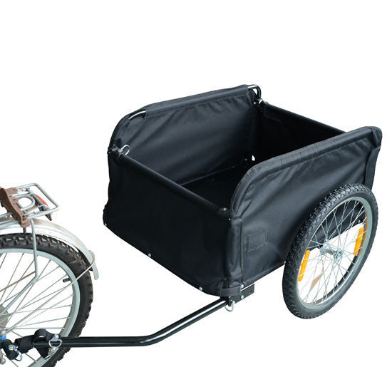 Nancy's Small Town Fietskar - Fiets aanhangwagen - Waterdicht - Zwart / Rood - ± 130 x 80 x 65 cm