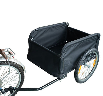 Nancy's Small Town Fietskar - Fiets aanhangwagen - Waterdicht - Zwart / Rood - ± 130 x 80 x 65 cm