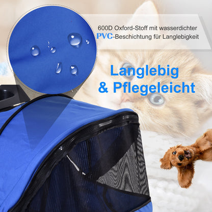 Nancy's The Chair Honden buggy honden katten veelkleurig blauw