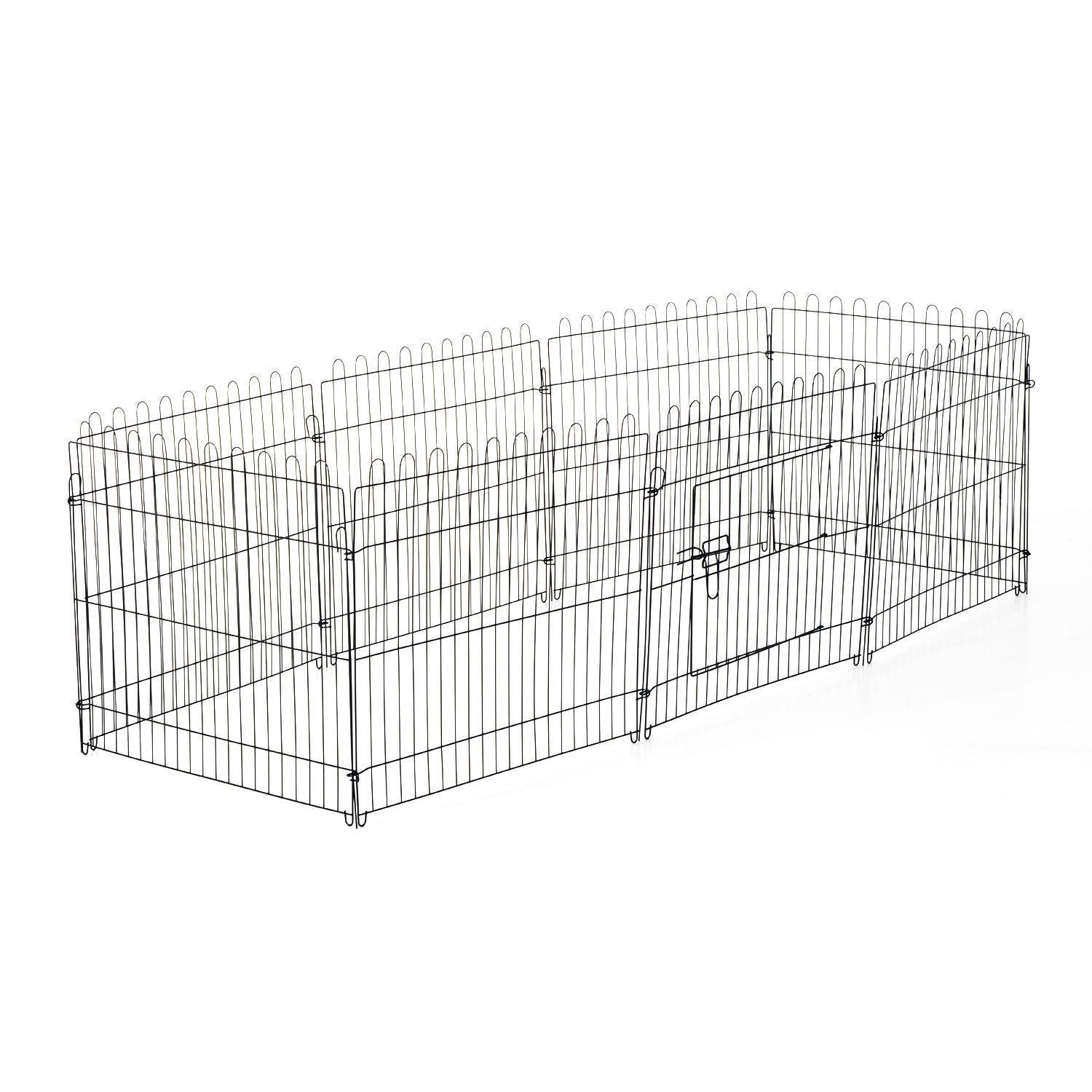 Nancy's The Rock Puppy Grid Buitenverblijf Konijnen Konijnen - Zwart - Staal - cm x 27,95 cm x 24,02 cm