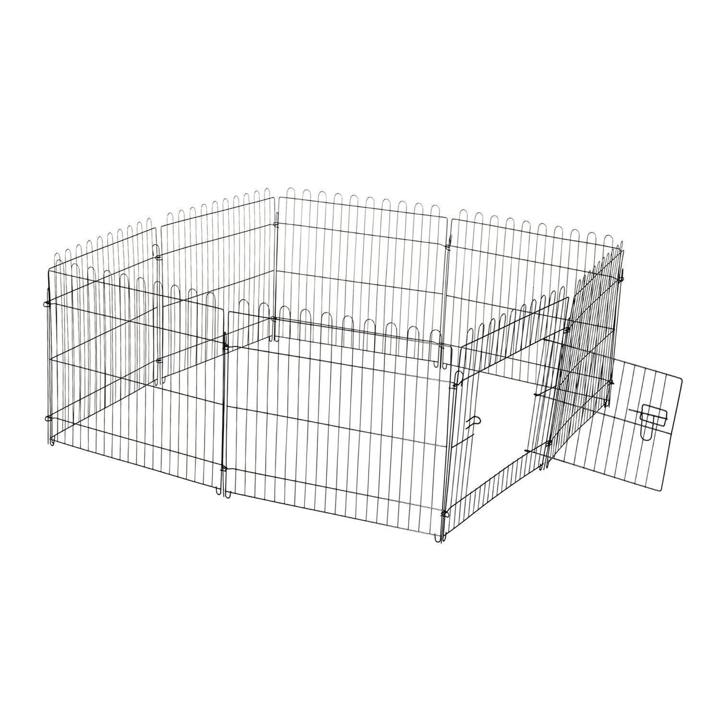 Nancy's The Rock Puppy Grid Buitenverblijf Konijnen Konijnen - Zwart - Staal - cm x 27,95 cm x 24,02 cm