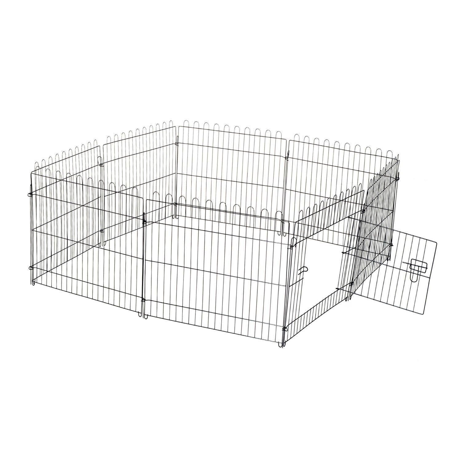 Nancy's The Rock Puppy Grid Buitenverblijf Konijnen Konijnen - Zwart - Staal - cm x 27,95 cm x 24,02 cm