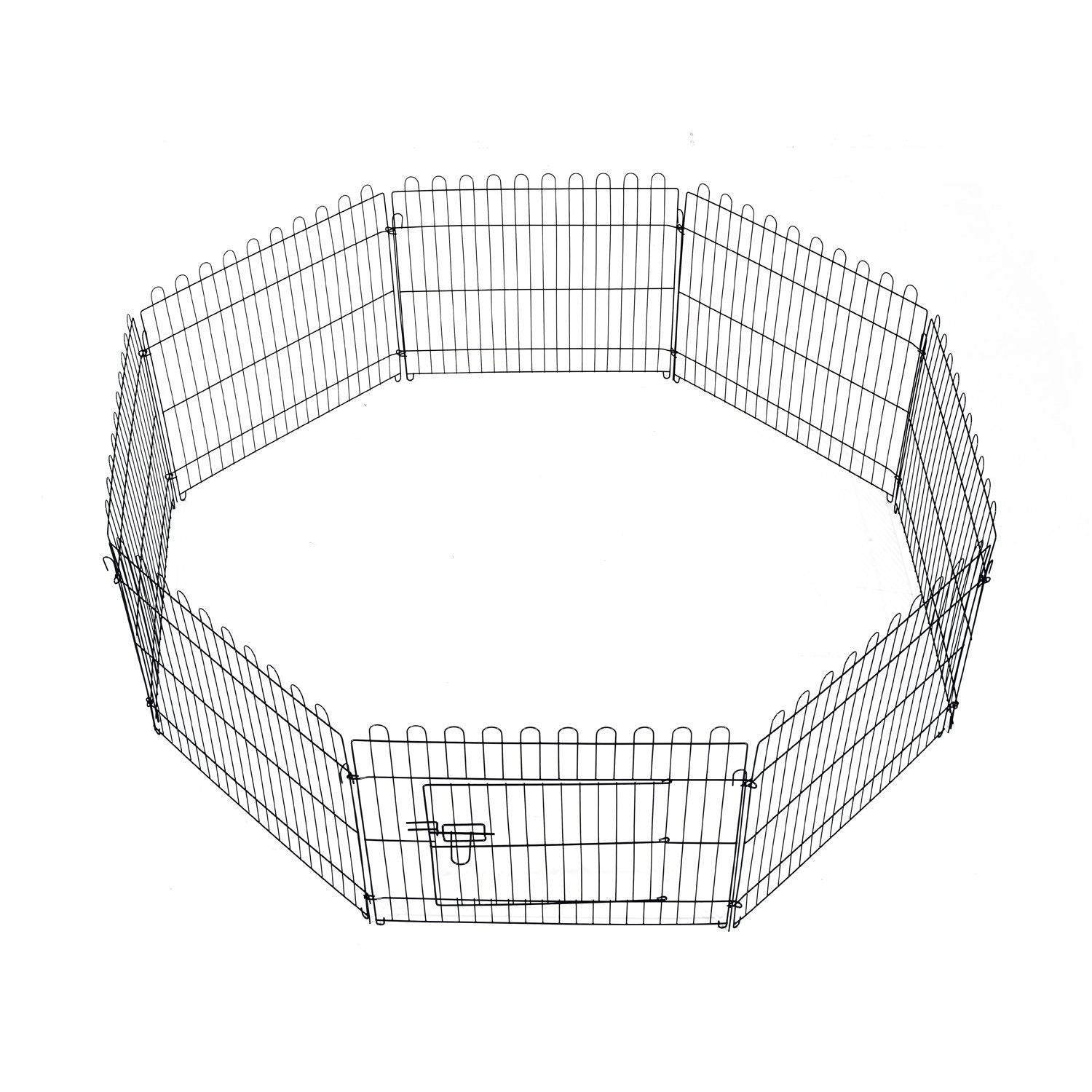 Nancy's The Rock Puppy Grid Buitenverblijf Konijnen Konijnen - Zwart - Staal - cm x 27,95 cm x 24,02 cm