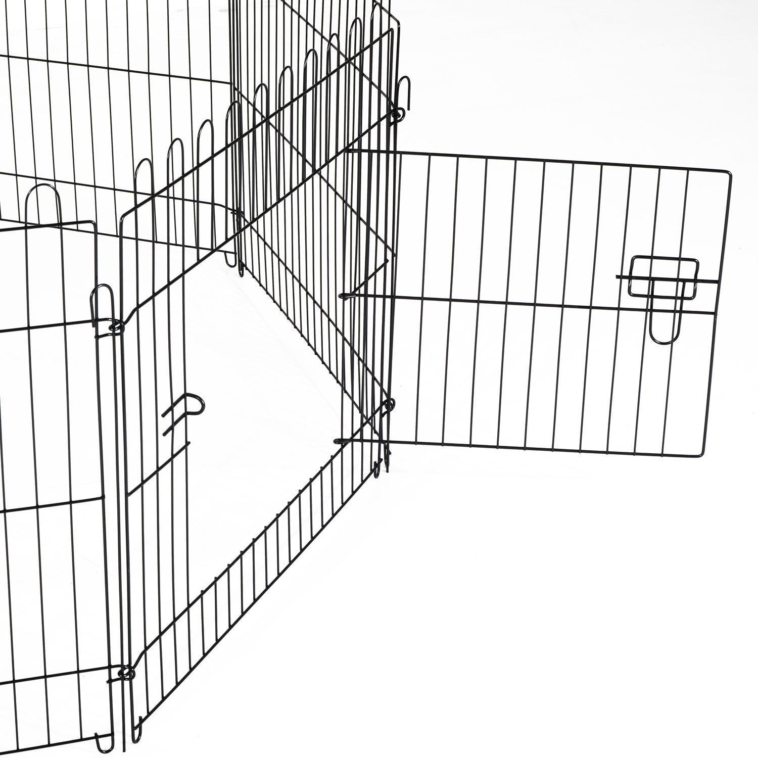 Nancy's The Rock Puppy Grid Buitenverblijf Konijnen Konijnen - Zwart - Staal - cm x 27,95 cm x 24,02 cm