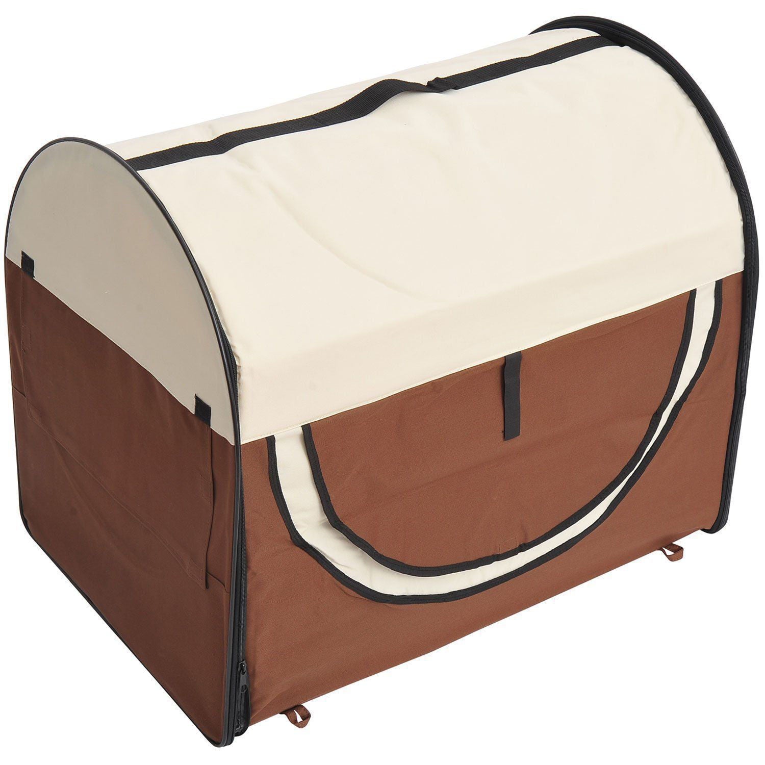 Nancy's Welch Town Opvouwbare Hondentransportbox - Bruin - Stof, Pvc, Staal - 24,02 cm x 18,11 cm x 20,08 cm