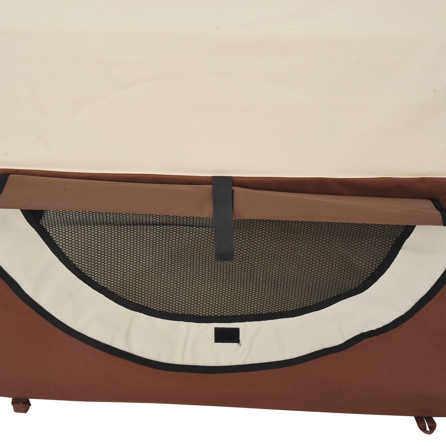 Nancy's Welches Foldable Dog Transport Box - Brown - Fabric, PVC, Steel - 27.56 cm x 20.08 cm x 23.23 cm