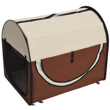 Nancy's Welchtown Foldable Dog Transport Box - Brown - Fabric, PVC, Steel - 31.89 cm x 22.05 cm x 25.98 cm