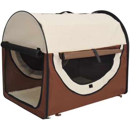 Nancy's Well Road Foldable Dog Transport Box - Brown - Fabric, PVC, Steel - 38.19 cm x 27.95 cm x 29.92 cm
