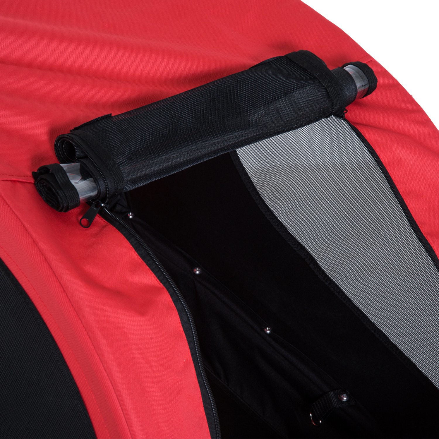 Nancy's Woodbourne Fietskar - Hondenkar - Tot 20 KG Draagvermogen - Rood / Zwart - ± 130 x 75 x 90 cm