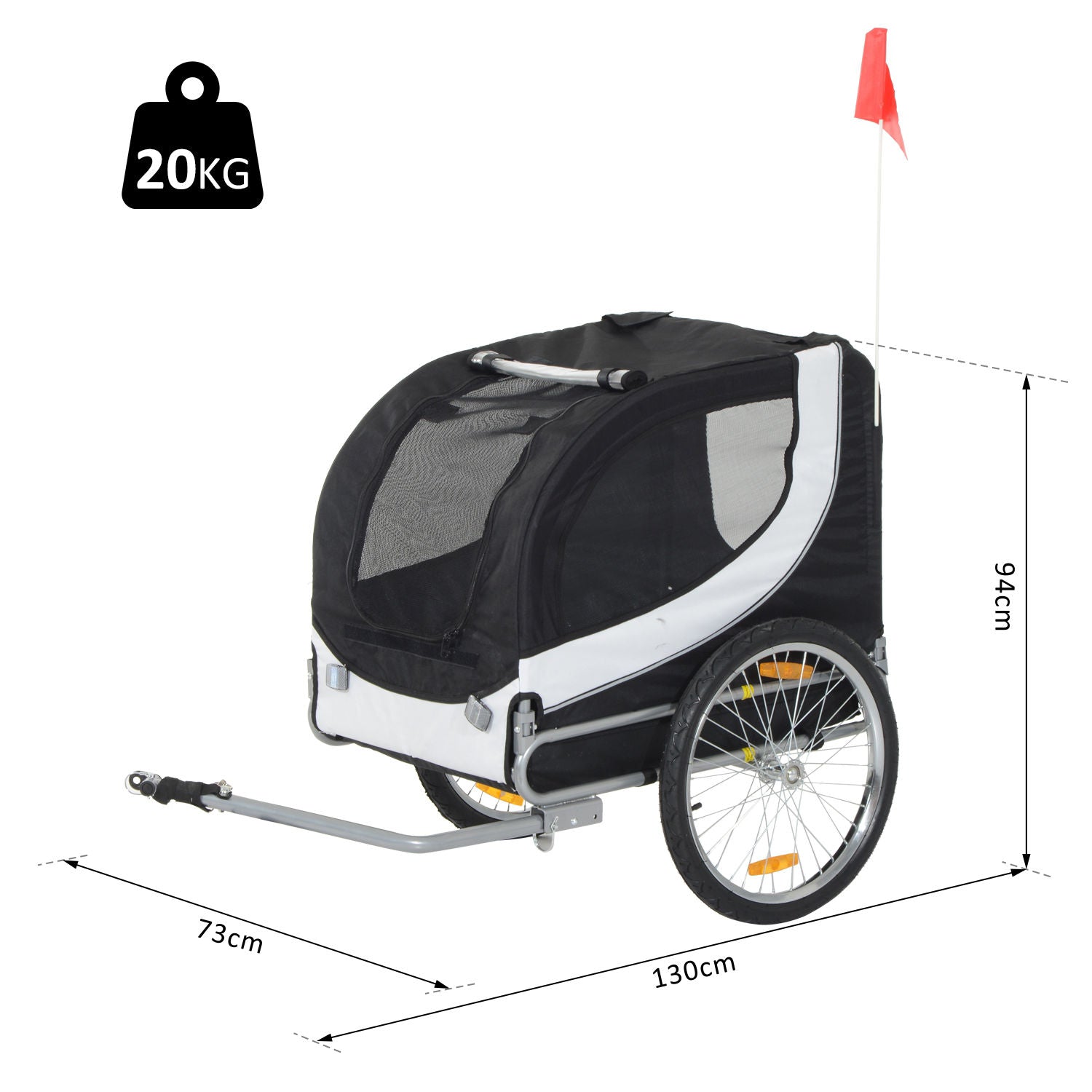 Nancy's Woodland Fietskar voor honden - Hondentrailer