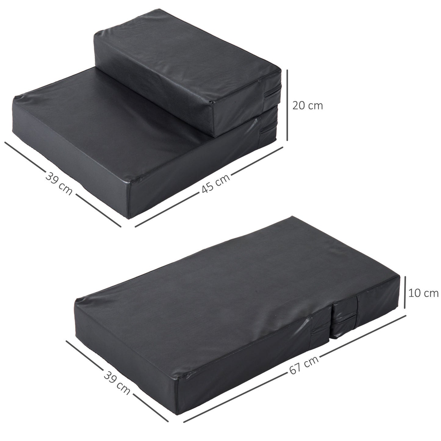 Nancy's Warrens Hondentrap Huisdiermat 2 treden Opvouwbare hondentrap Trapmat voor katten en honden