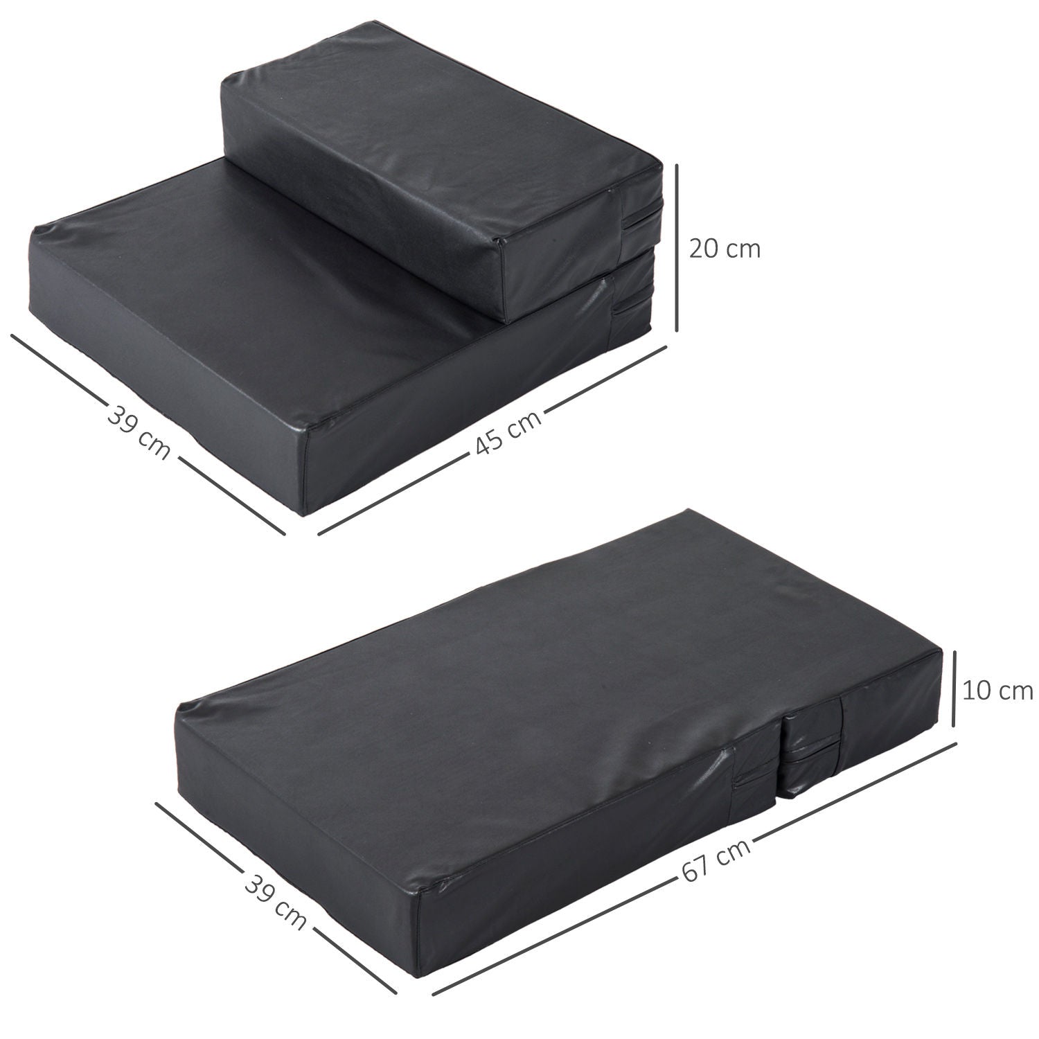 Nancy's Warrens Hondentrap Huisdiermat 2 treden Opvouwbare hondentrap Trapmat voor katten en honden