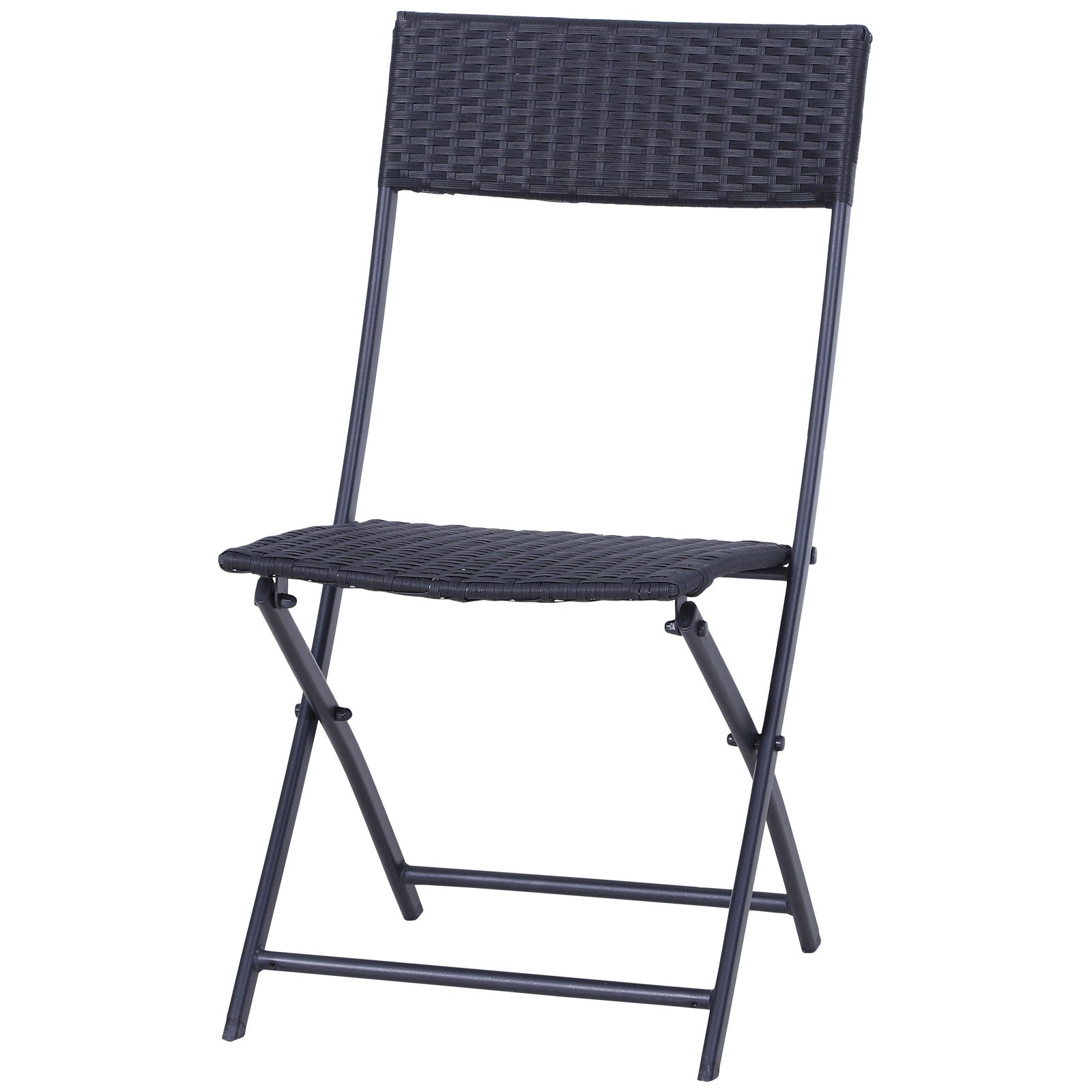 Nancy's Actun Neko Polyrattan Bistroset voor 2 personen - Zitgroep rotan tuinset zwart