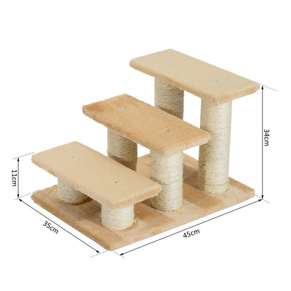 Nancy's Augustine Animal Stairs - Crème - Spaanplaat, Pluche - 17,72 cm x 13,78 cm x 13,39 cm