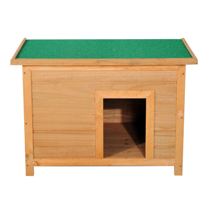 Nancy's Bar River Dog House - Brown, Green - Firwood - 33.46 cm x 22.83 cm x 22.83 cm
