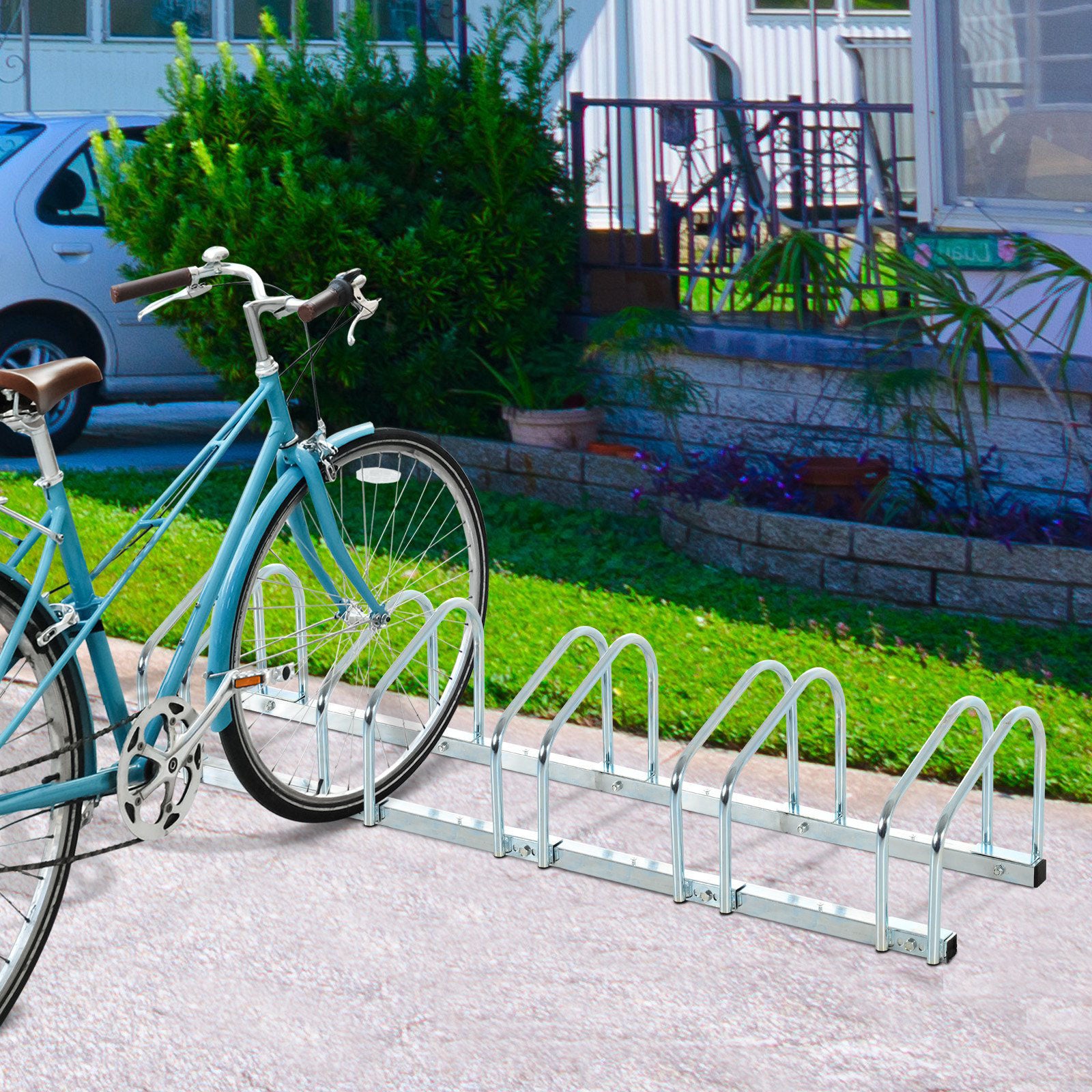 Support à vélos Nancy's Big Pond - Argent - Acier - 51,18 cm x 12,99 cm x 10,63 cm