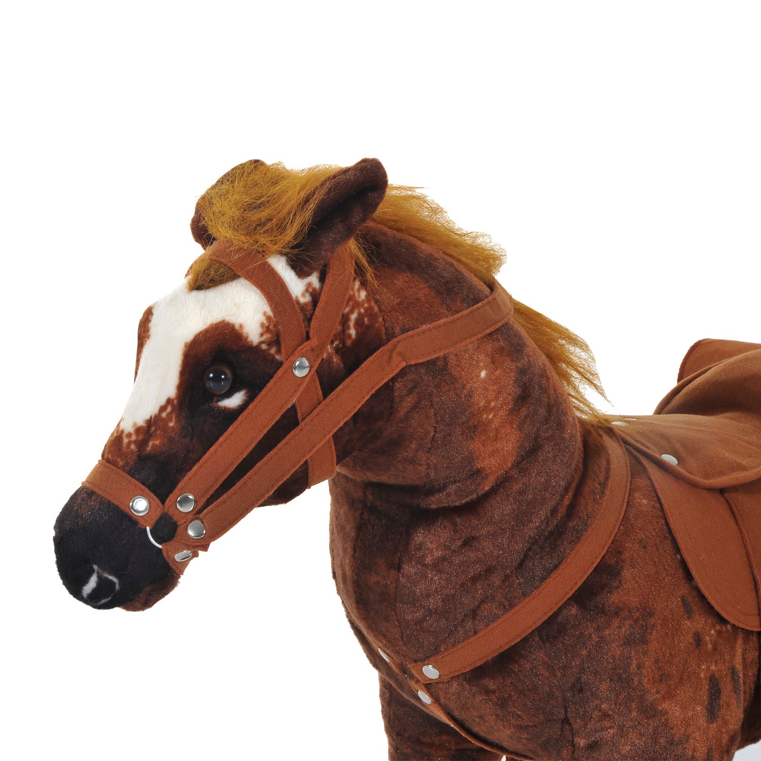 Nancy's Blue Creek Speelpaard met zadel - Bruin - Metaal, Pluche - 33,44 cm x 11,02 cm x 23,62 cm