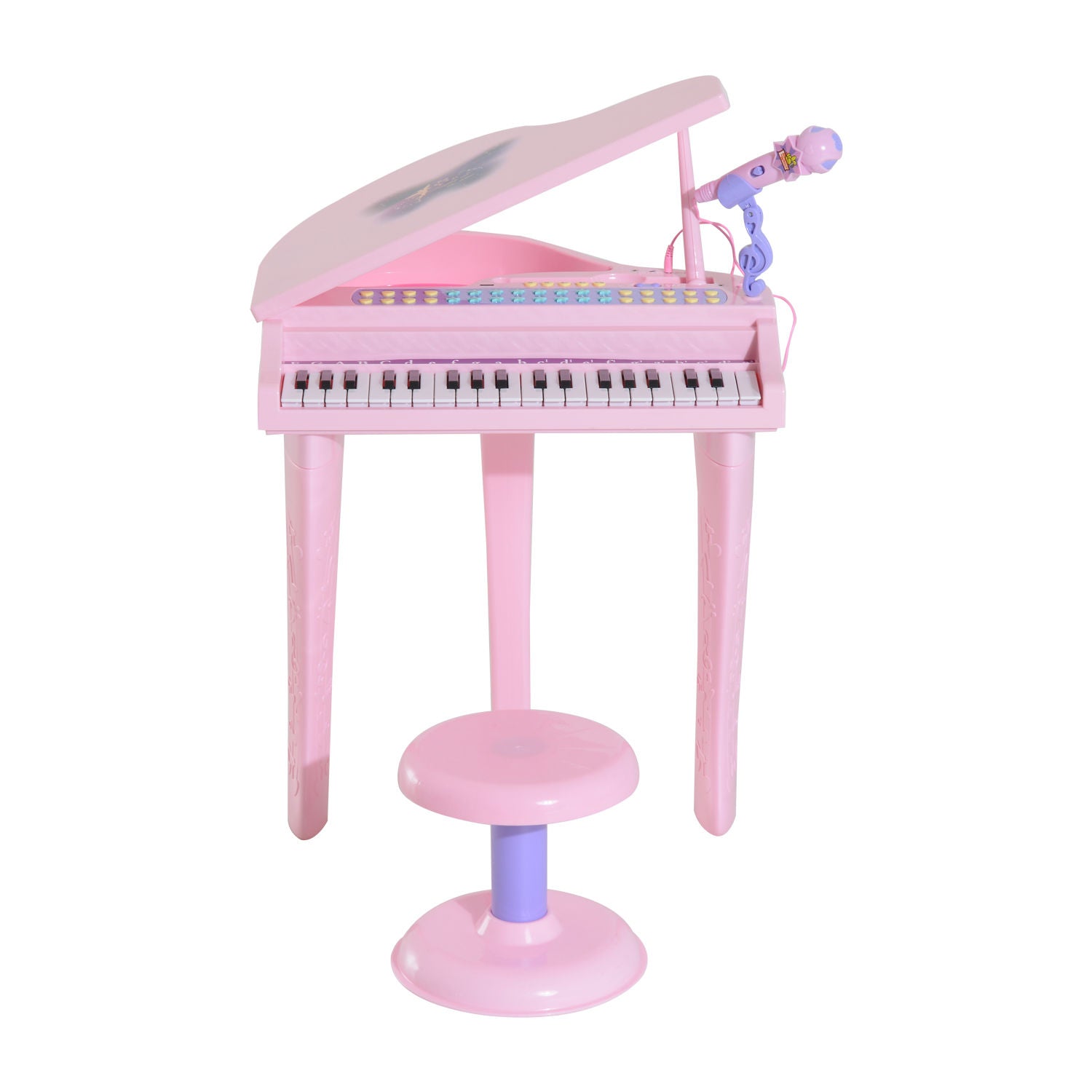 Nancy's Bomba Kinderpiano Muziekinstrument - Roze - Abs - 18,89 cm x 15,35 cm x 27,16 cm