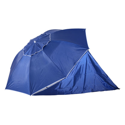 Parasol Bracilete de Nancy avec mât de parasol - Parasol - Bleu, Blanc - Ø 210 cm