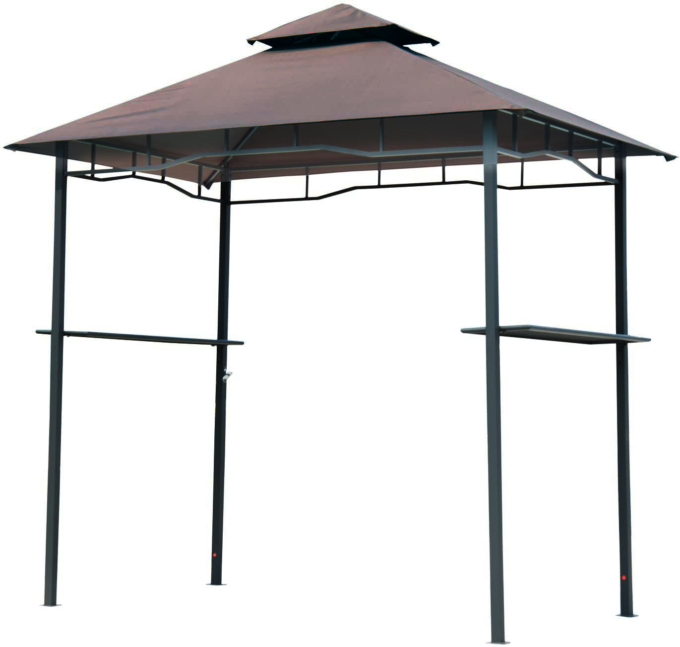 Nancy's Camelote Grill Paviljoen -Partytent - Barbecuepaviljoen - Pergola - Bruin, Zwart - ± 250 x 150 cm