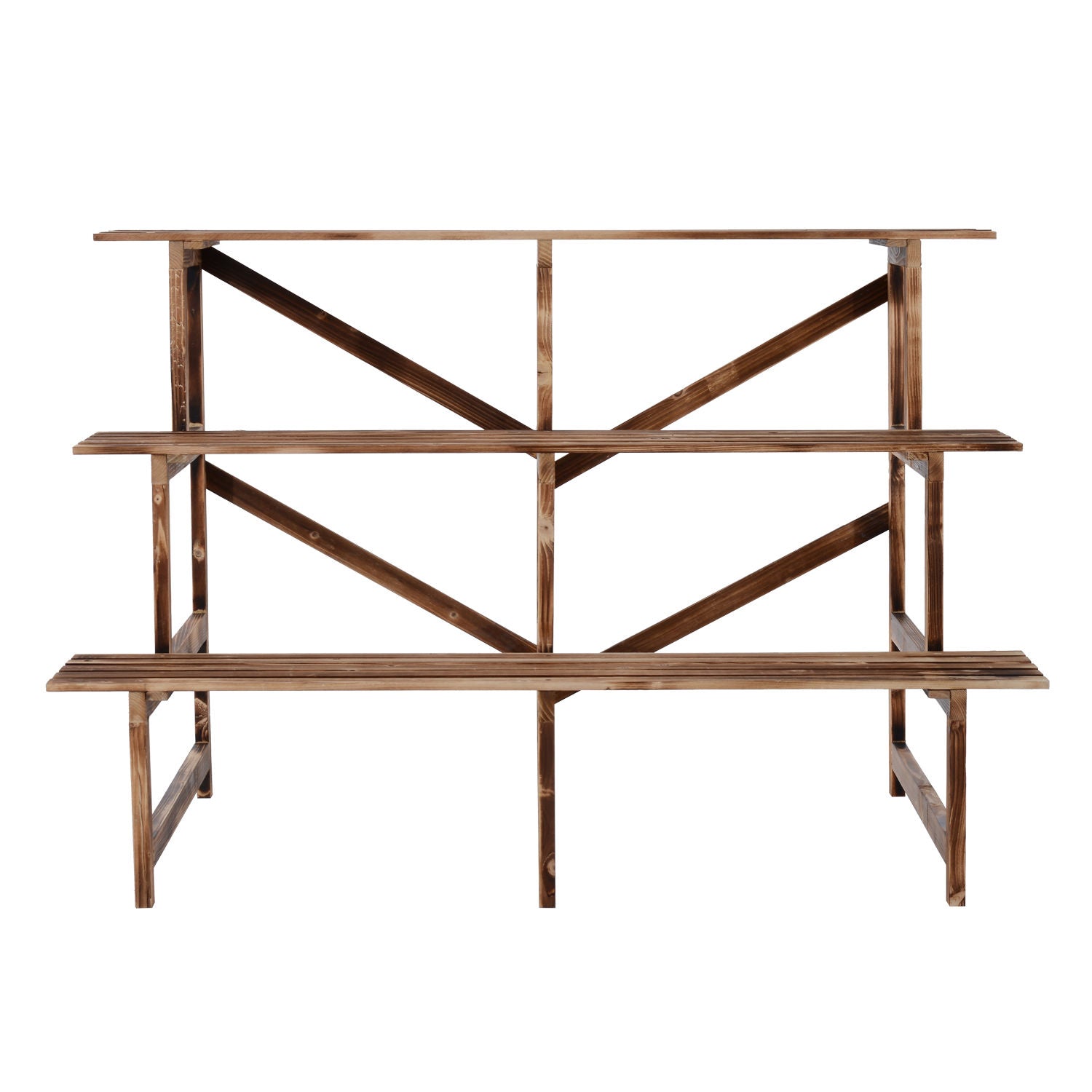 Nancy's Campechito Plant Stairs - Bruin - Firwood - 47,24 cm x 31,49 cm x 31,49 cm