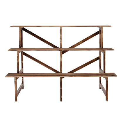 Nancy's Campechito Plant Stairs - Bruin - Firwood - 47,24 cm x 31,49 cm x 31,49 cm