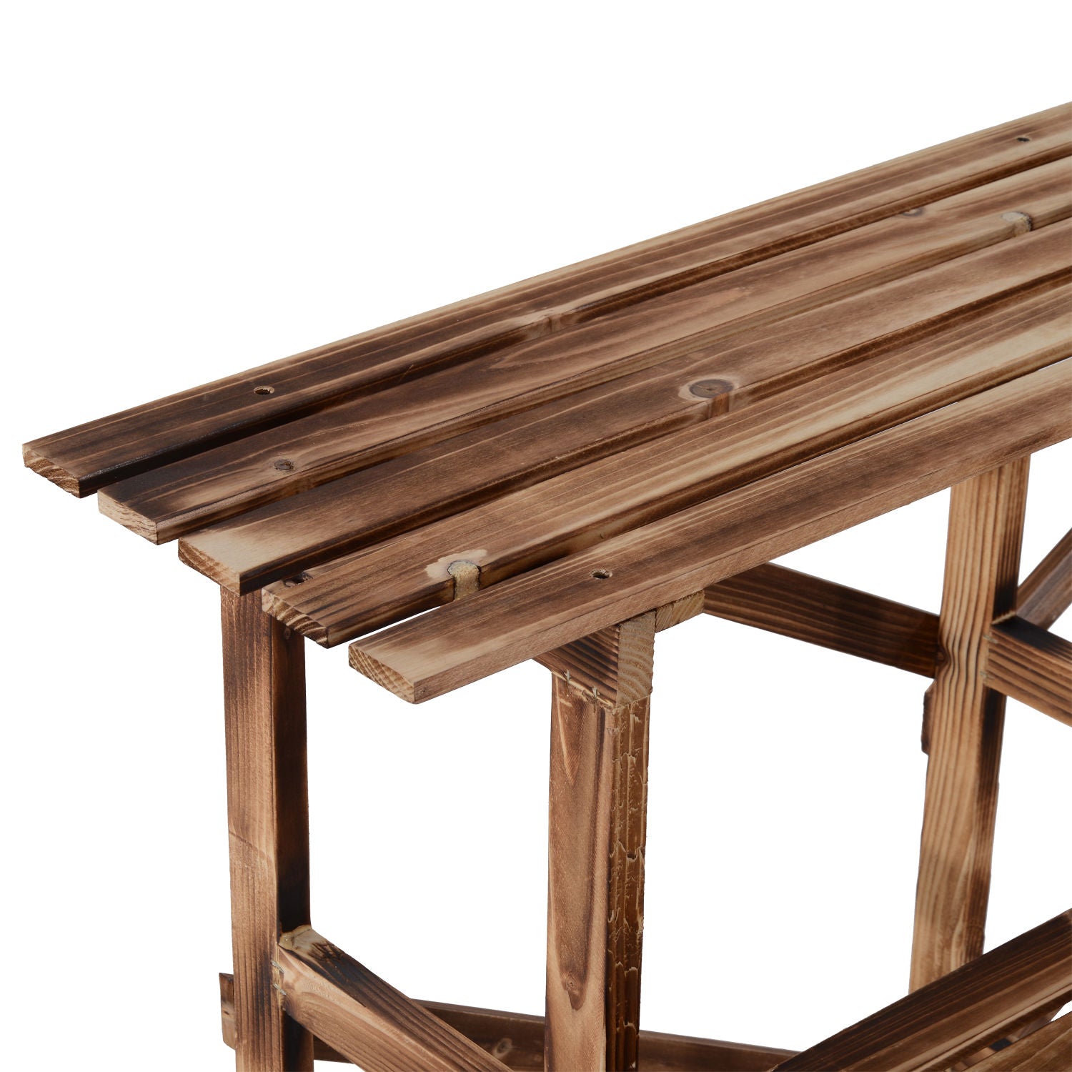 Nancy's Campechito Plant Stairs - Bruin - Firwood - 47,24 cm x 31,49 cm x 31,49 cm
