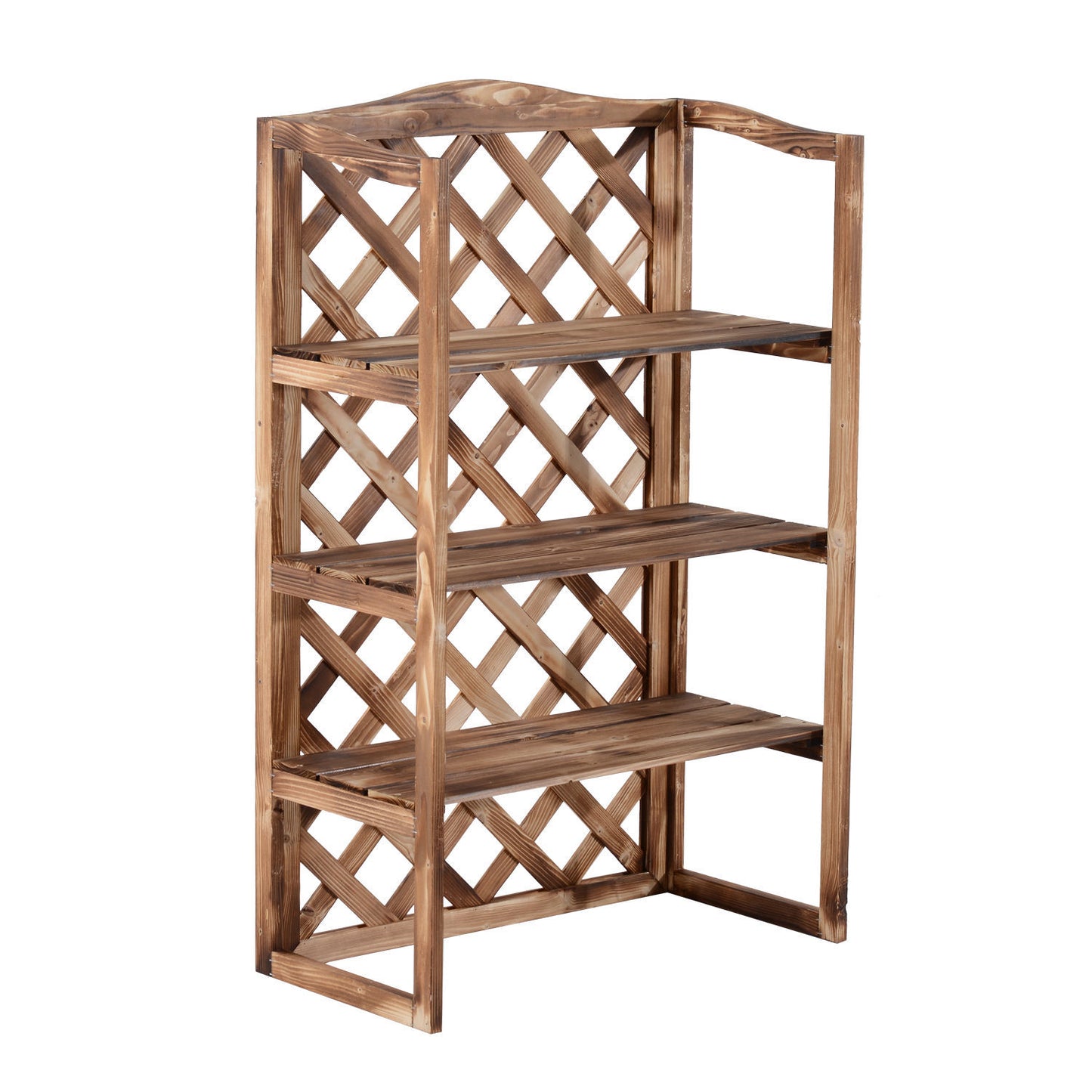 Nancy's Camps Plant rack - Flower stairs - Plant stairs - Brown - Pine wood - ± 75 x 40 x 120 cm