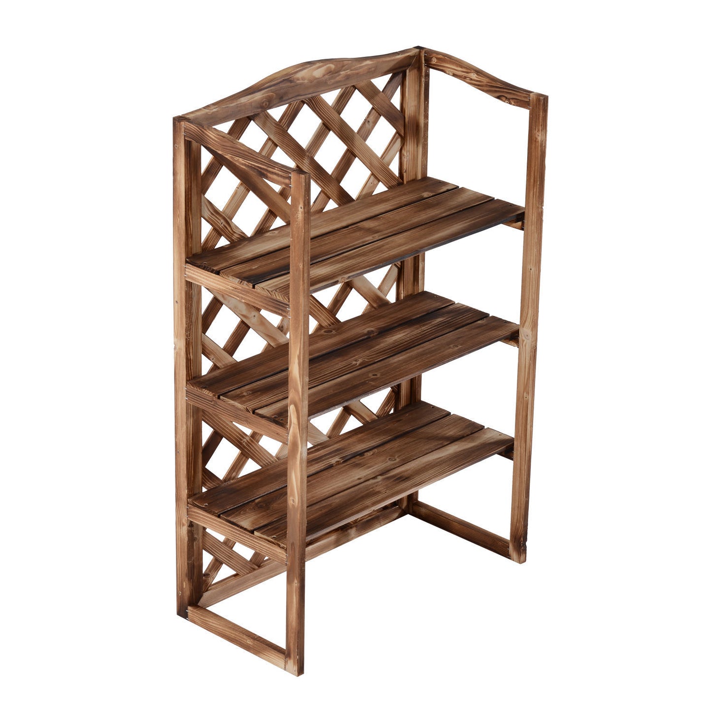 Nancy's Camps Plant rack - Flower stairs - Plant stairs - Brown - Pine wood - ± 75 x 40 x 120 cm