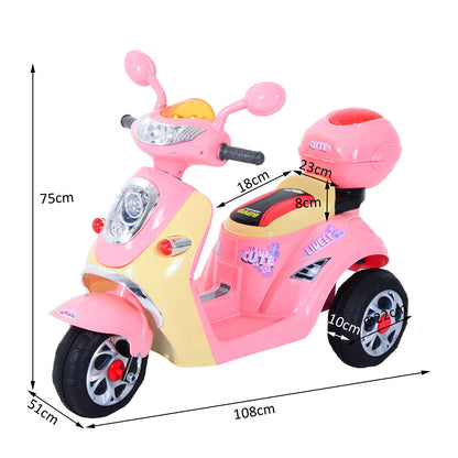 Nancy's Cay Corker Elektrische Kindermotor - Roze, Geel - L108 x B51 x H75cm