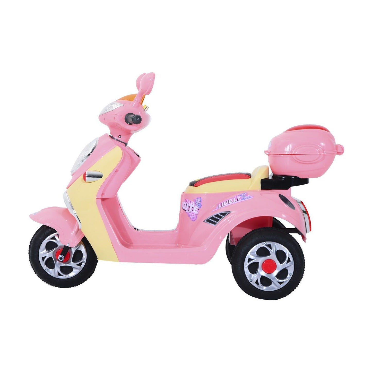 Nancy's Cay Corker Elektrische Kindermotor - Roze, Geel - L108 x B51 x H75cm