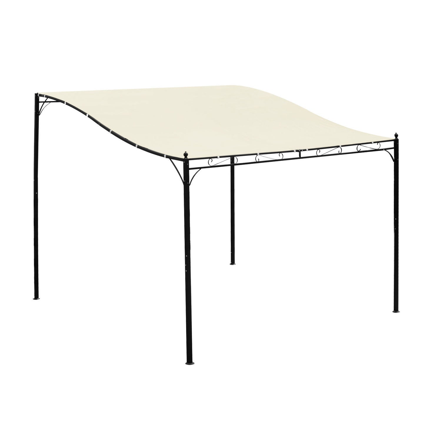 Nancy's Chiwa Camp Pavilion - Pergola - Couverture de terrasse - Noir - Acier, Polyester - ± 300 x 300 cm