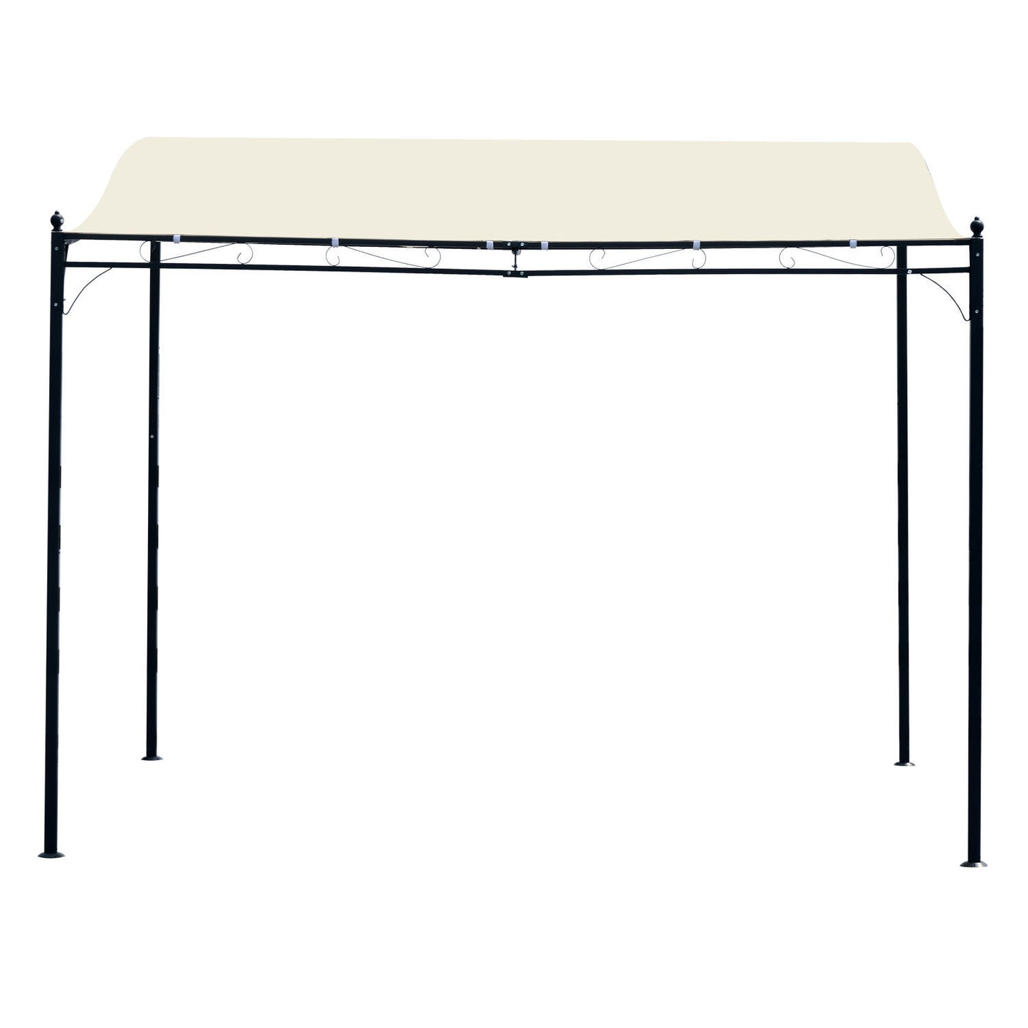 Nancy's Chiwa Camp Paviljoen - Pergola - Terrasoverkapping - Zwart - Staal, Polyester - ± 300 x 300 cm