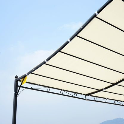 Nancy's Chiwa Camp Paviljoen - Pergola - Terrasoverkapping - Zwart - Staal, Polyester - ± 300 x 300 cm