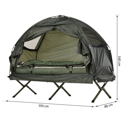 Nancy's Chunch Camping Bed Set - Groen - Polyester, Aluminium, Glasvezel - 75,98 cm x 33,86 cm x 62,99 cm