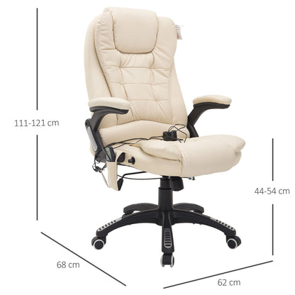 Nancy's Churchyard Office Swivel Chair - Crème - Leer, Pvc - 24,41 cm x 26,77 cm x 47,64 cm