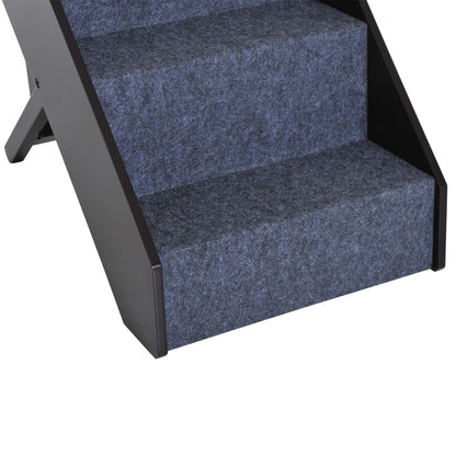 Nancy's Coquericot Pet Stairs - Bruin, Grijs - Hout, Mdf, Tapijt - 16,06 cm x 22,24 cm x 20,28 cm